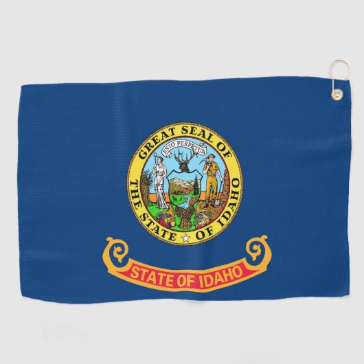 Serviette De Golf Golf Serviette avec drapeau d'Idaho, États-Unis (Horizontal)