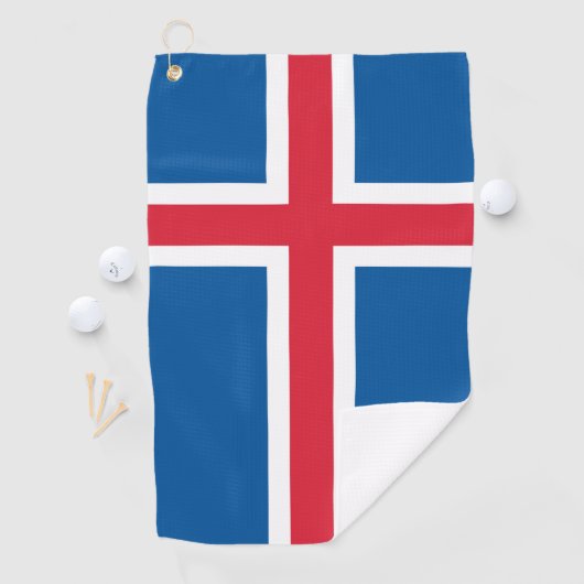 Serviette De Golf Golf Serviette avec drapeau d'Islande (En situation)