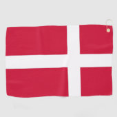 Serviette De Golf Golf Serviette avec drapeau du Danemark (Horizontal)