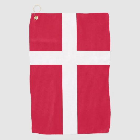 Serviette De Golf Golf Serviette avec drapeau du Danemark (Devant)
