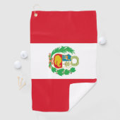 Serviette De Golf Golf Serviette avec drapeau du Pérou (En situation)