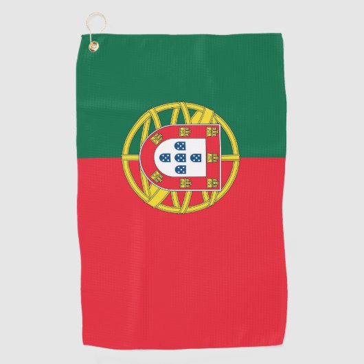 Serviette De Golf Golf Serviette avec drapeau du Portugal (Devant)