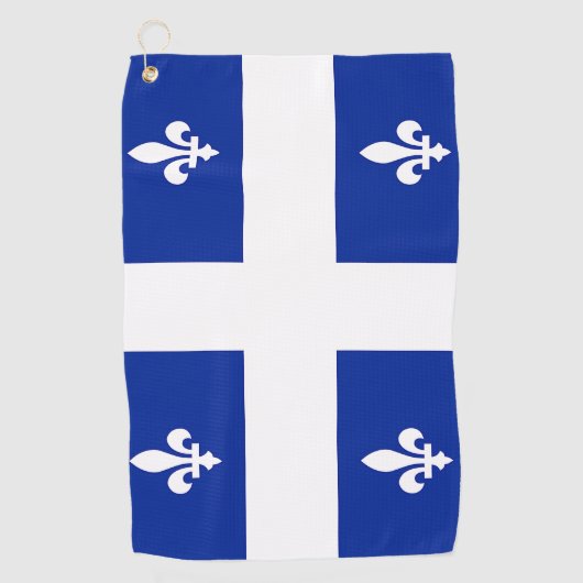 Serviette De Golf Golf Serviette avec drapeau du Québec, Canada (Devant)