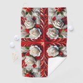 Serviette De Golf Golf Serviette avec Rose anglais (En situation)