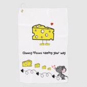 Serviette De Golf Golf Serviette Fromage Souris Coeurs Aimer (Devant)