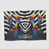 Serviette De Golf Golf Serviette Guinée Doigt Peint Wild (Horizontal)