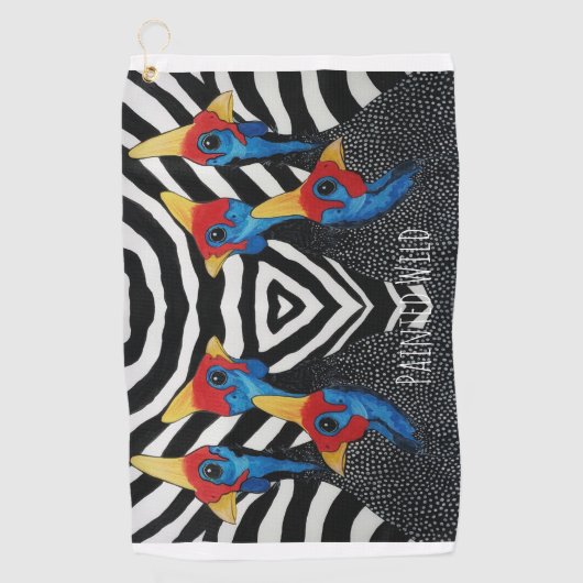 Serviette De Golf Golf Serviette Guinée Doigt Peint Wild (Devant)