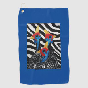 Serviette De Golf Golf Serviette Guinée Doigt Peint Wild