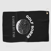 Serviette De Golf Golf Sober Plus Facile Par Parc Funny Golf Citatio (Horizontal)