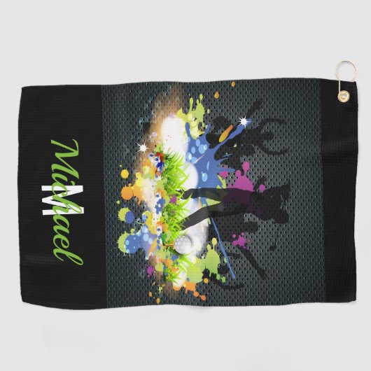 Serviette De Golf Golf Swing Supporters Custom Modern Golfer (Horizontal)