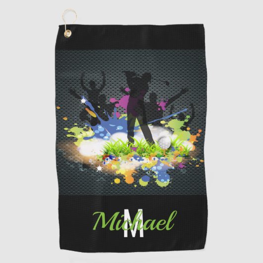 Serviette De Golf Golf Swing Supporters Custom Modern Golfer (Devant)