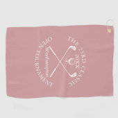 Serviette De Golf Golf Tournament Classic Event Dusty Rose Pink (Horizontal)