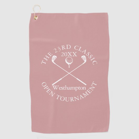 Serviette De Golf Golf Tournament Classic Event Dusty Rose Pink (Devant)