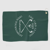 Serviette De Golf Golf Tournament Classic Event Emerald Green (Horizontal)