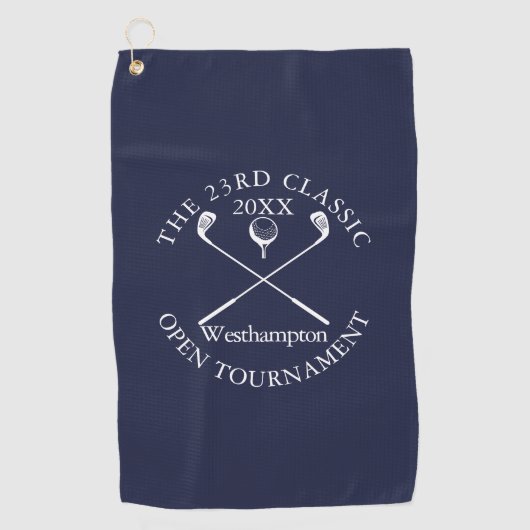 Serviette De Golf Golf Tournament Classic Event Navy Blue (Devant)