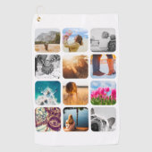 Serviette De Golf Golf Towel 12 Modèle photo arrondi (Devant)