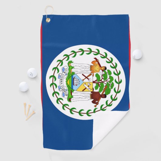 Serviette De Golf Golf Towel avec drapeau de Belize (En situation)