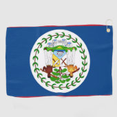Serviette De Golf Golf Towel avec drapeau de Belize (Horizontal)
