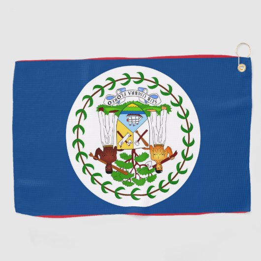 Serviette De Golf Golf Towel avec drapeau de Belize (Horizontal)