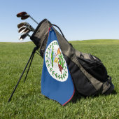 Serviette De Golf Golf Towel avec drapeau de Belize (Vert)