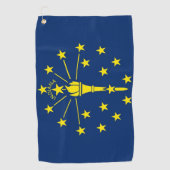 Serviette De Golf Golf Towel avec drapeau de l'Indiana, USA (Devant)