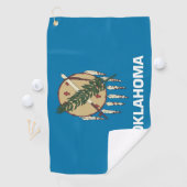 Serviette De Golf Golf Towel avec drapeau de l'Oklahoma, États-Unis (En situation)