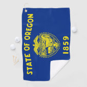 Serviette De Golf Golf Towel avec drapeau de l'Oregon, États-Unis (En situation)