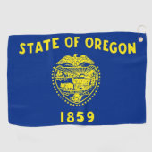 Serviette De Golf Golf Towel avec drapeau de l'Oregon, États-Unis (Horizontal)