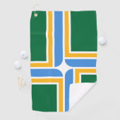 Serviette De Golf Golf Towel avec drapeau de Portland City, USA (En situation)