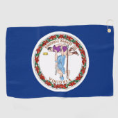 Serviette De Golf Golf Towel avec drapeau de Virginia State, USA (Horizontal)