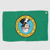 Serviette De Golf Golf Towel avec drapeau de Washington State, USA (Horizontal)