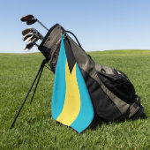 Serviette De Golf Golf Towel avec drapeau des Bahamas (Vert)