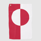 Serviette De Golf Golf Towel avec drapeau du Groenland (Devant)