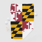 Serviette De Golf Golf Towel avec drapeau du Maryland, États-Unis (En situation)