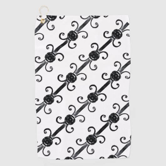 Serviette De Golf Golf Towel - Basilica Roses (Devant)