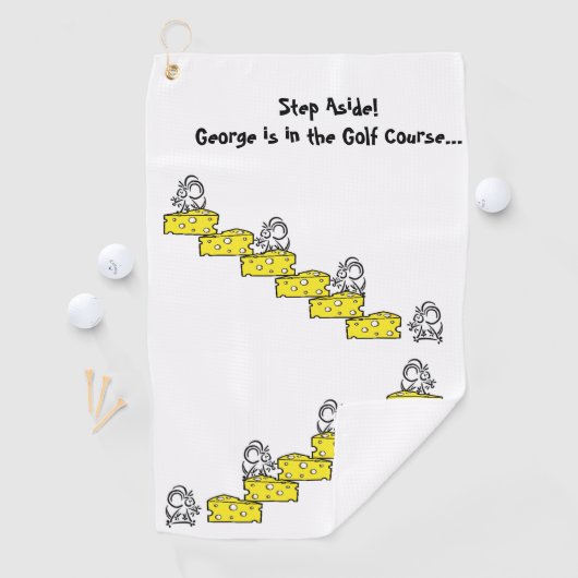 Serviette De Golf Golf Towel Cheese Mouse (En situation)