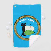 Serviette De Golf Golf Towel Custom Golf - Ajouter un nom (En situation)