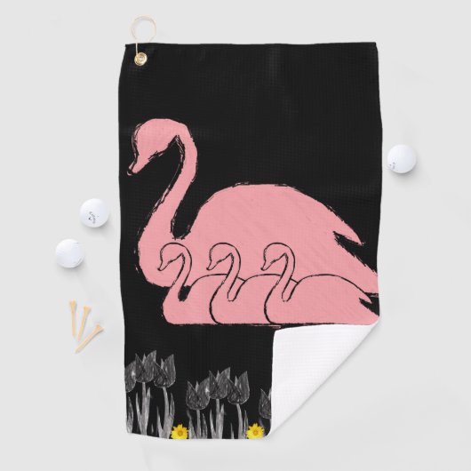 Serviette De Golf Golf Towel Floral (En situation)