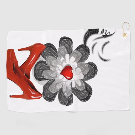 Serviette De Golf Golf Towel Floral (Horizontal)