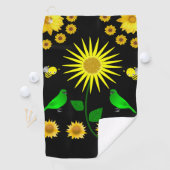 Serviette De Golf Golf Towel Floral (En situation)