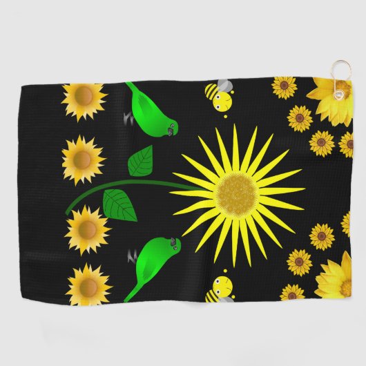 Serviette De Golf Golf Towel Floral (Horizontal)