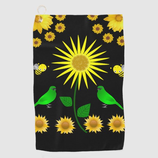 Serviette De Golf Golf Towel Floral (Devant)