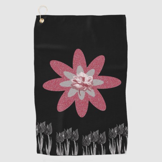 Serviette De Golf Golf Towel Floral (Devant)