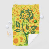 Serviette De Golf Golf Towel Floral (En situation)