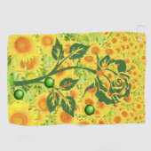 Serviette De Golf Golf Towel Floral (Horizontal)