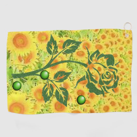 Serviette De Golf Golf Towel Floral (Horizontal)