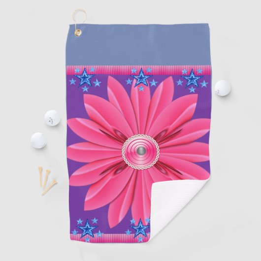 Serviette De Golf Golf Towel Floral (En situation)
