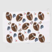 Serviette De Golf Golf Towel Football (Horizontal)