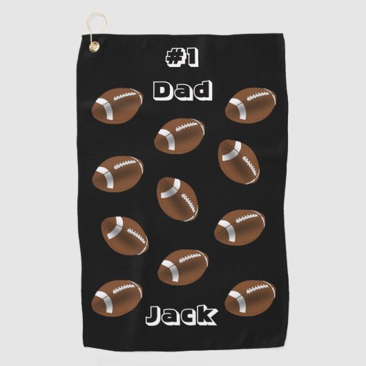 Serviette De Golf Golf Towel Football #1 Papa (Devant)