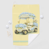 Serviette De Golf Golf Towel | Hydrangea Floral Fairway Gift (En situation)